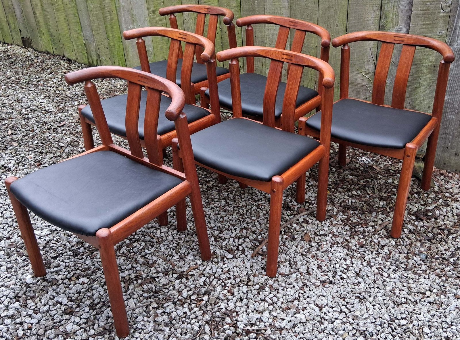 Mid Century Modern 6 Dining Chairs Hans Frydendal 'Cleopatra' For Boltinge photo 1000.0