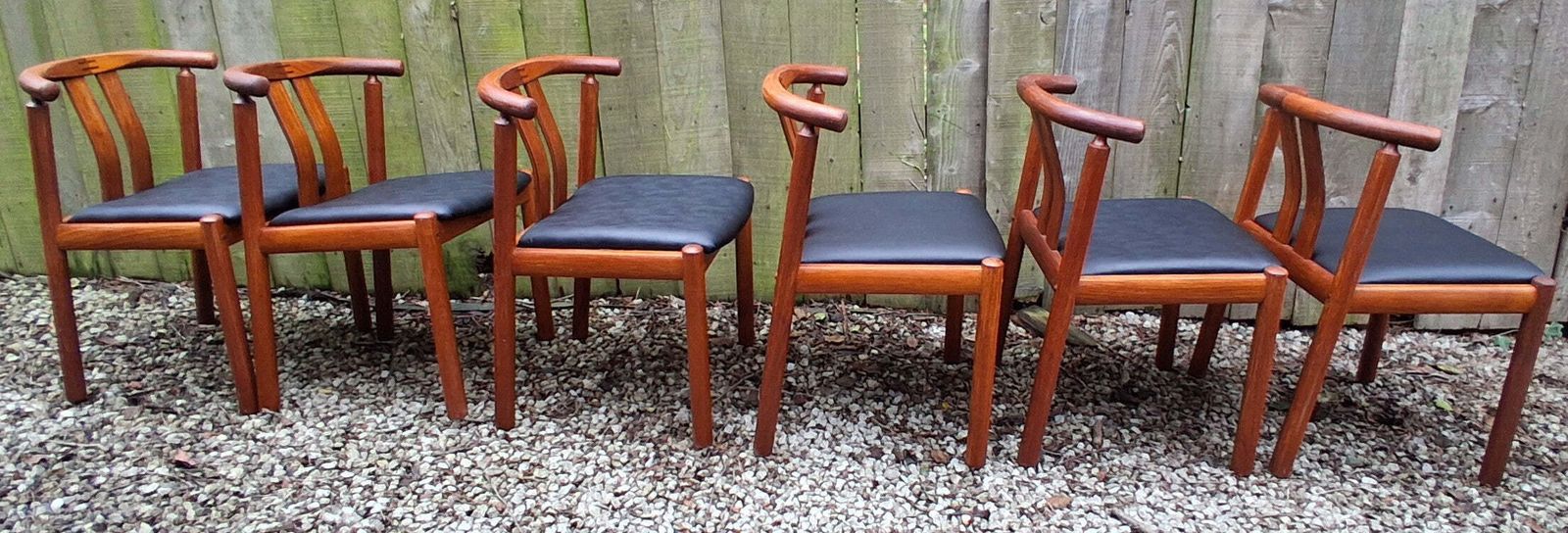 1000.0 Mid Century Modern 6 Dining Chairs Hans Frydendal 'Cleopatra' For Boltinge photo