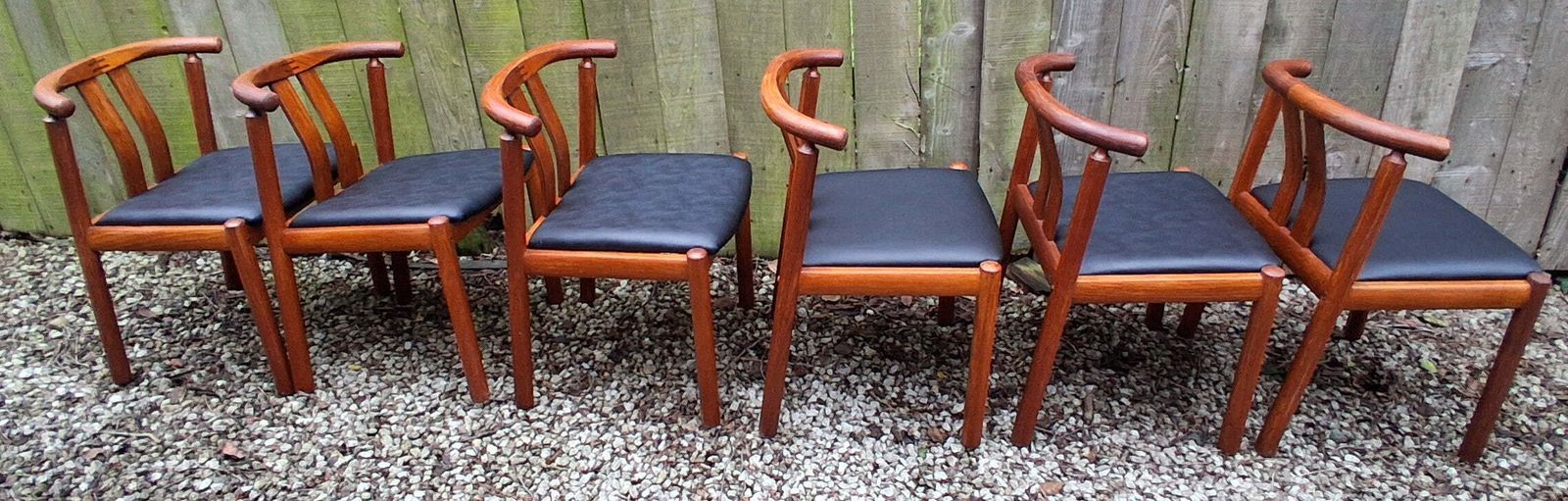 photo vinterior Mid Century Modern 6 Dining Chairs Hans Frydendal 'Cleopatra' For Boltinge