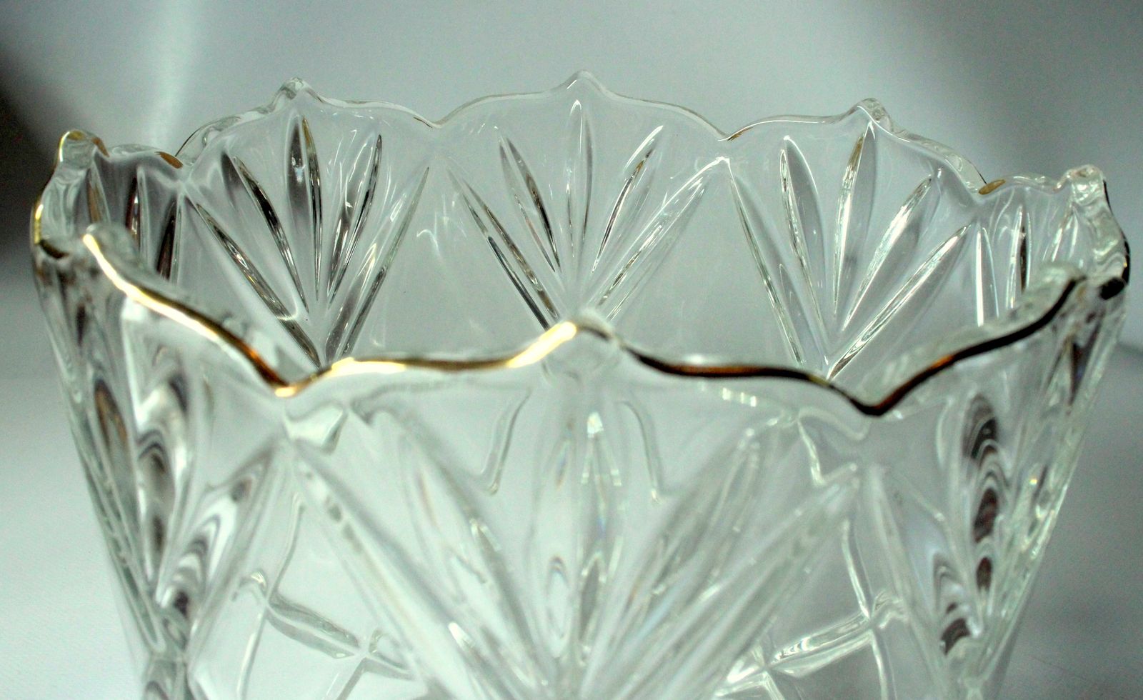 1930s Heavy Lead Crystal Glass Ice Bucket   Champagne Cooler photo Home Decor