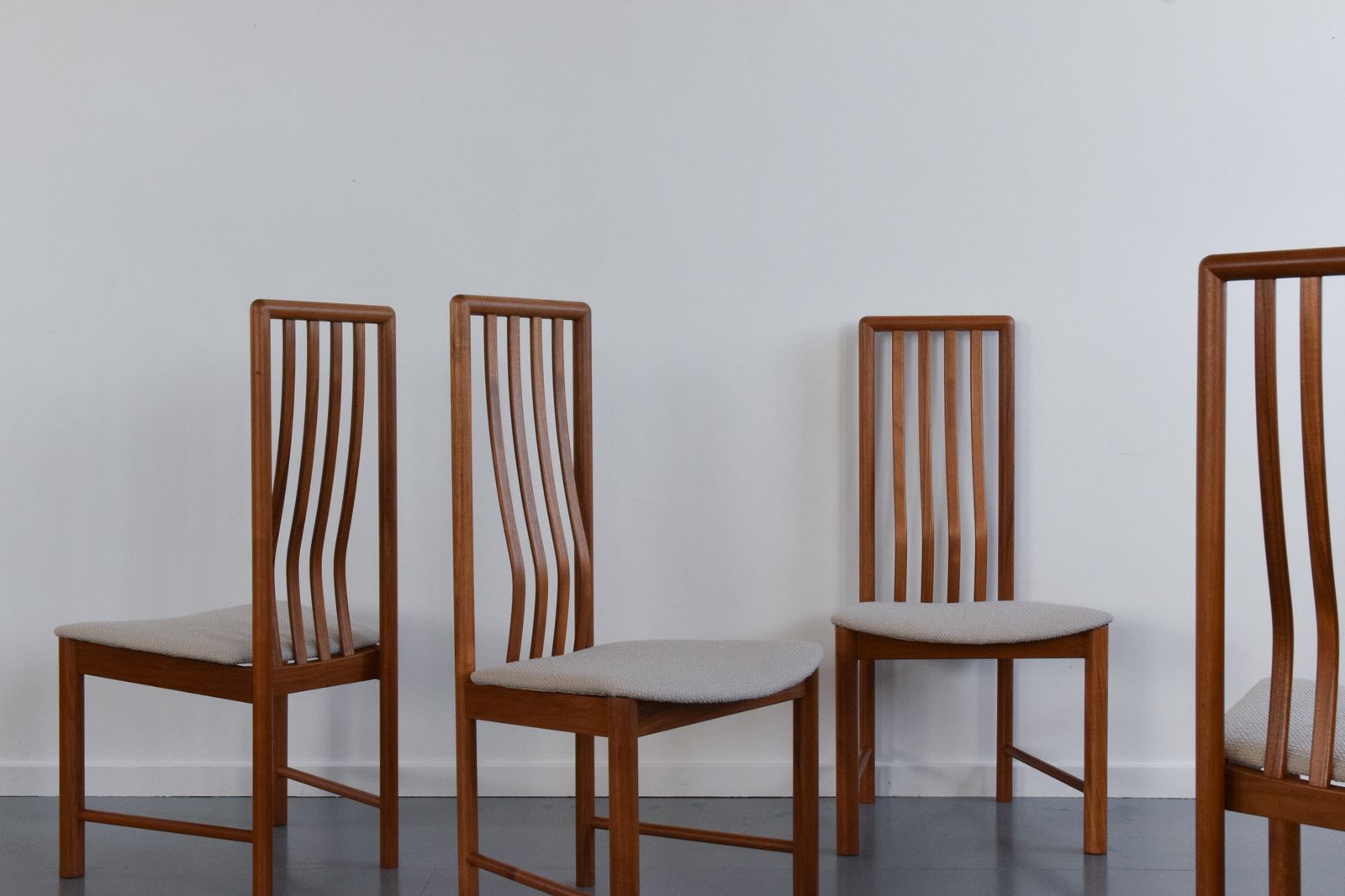 Vintage Danish Set Of Four Teak Dining Chairs By Boltinge photo Furniture