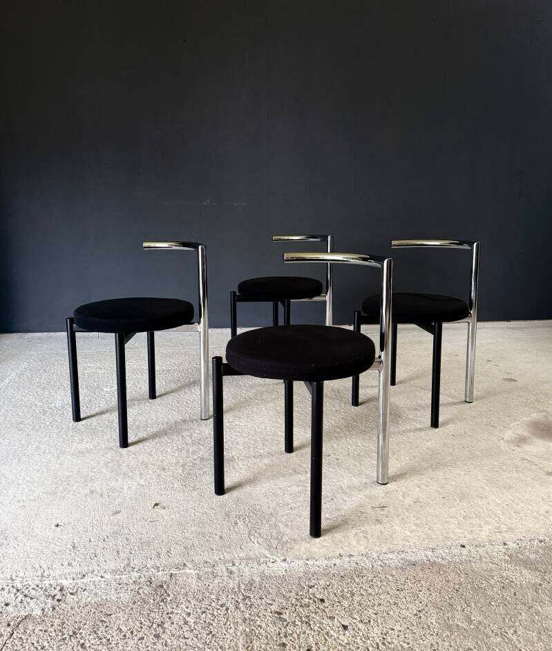 Postmodern Design Eetkamerstoelen, Italië Jaren 1980 photo vintage