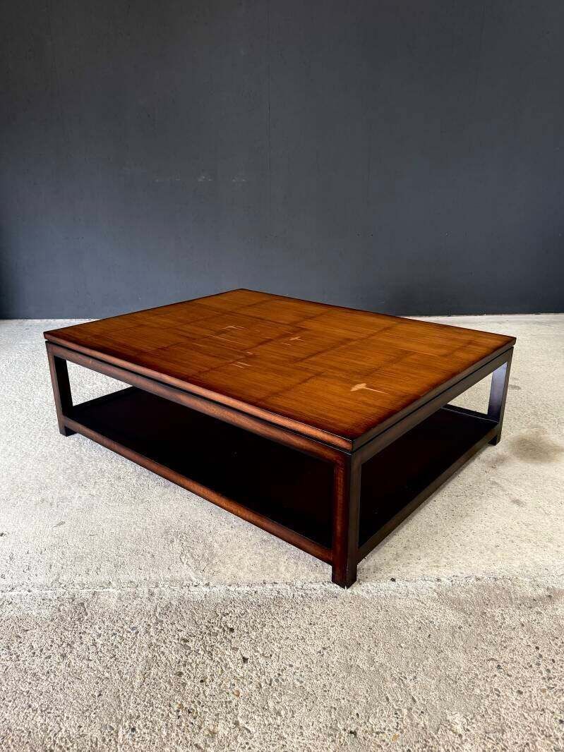 Postmodern Design Two Tier Bamboo Top Coffee Table By Axel Vervoordt