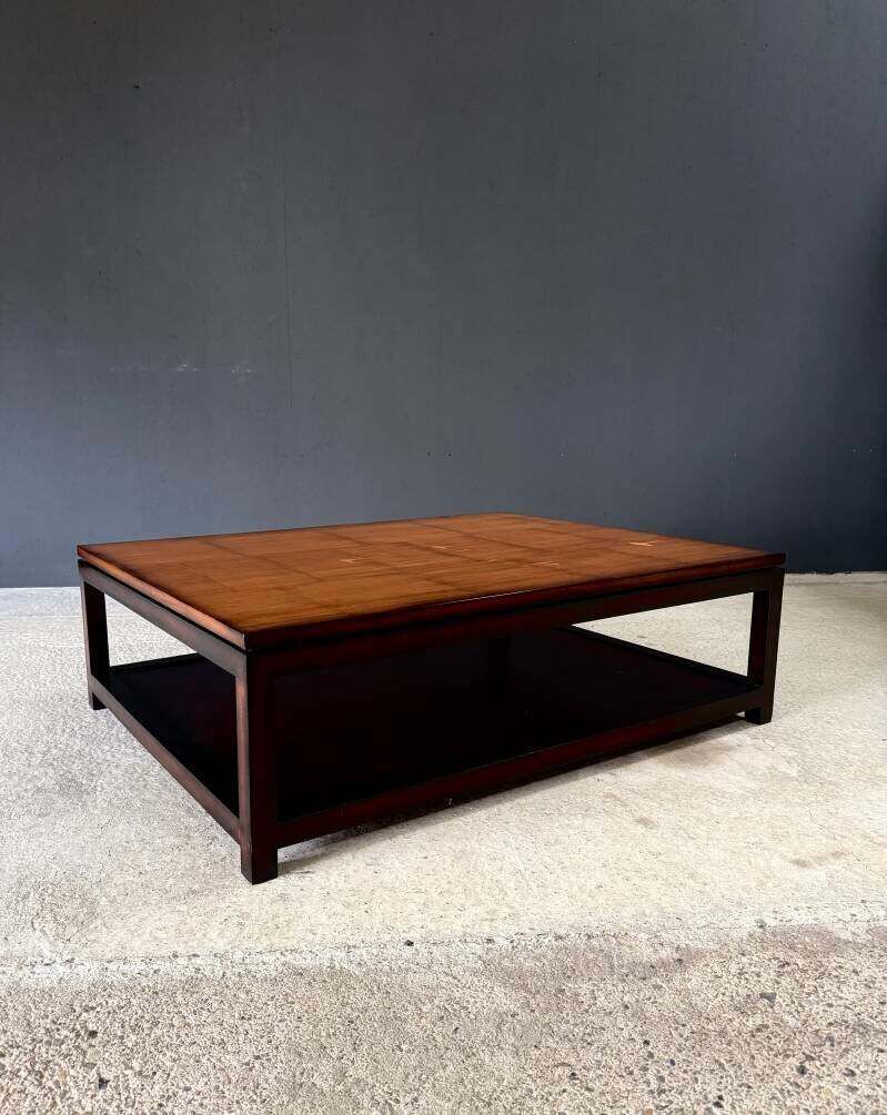 Postmodern Design Two Tier Bamboo Top Coffee Table By Axel Vervoordt photo 4200.0