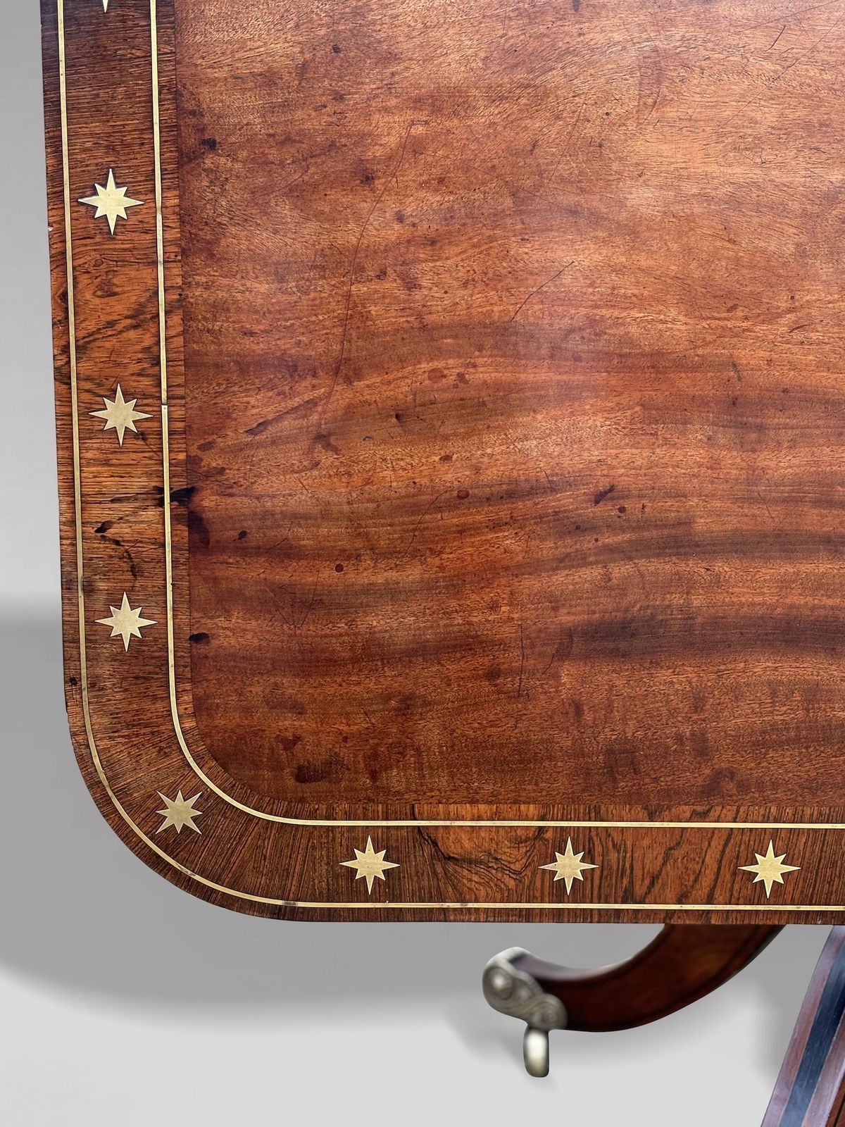 18th Century George III Period Mahogany Brass & Ebony Inlay Centre Table photo 15000.0