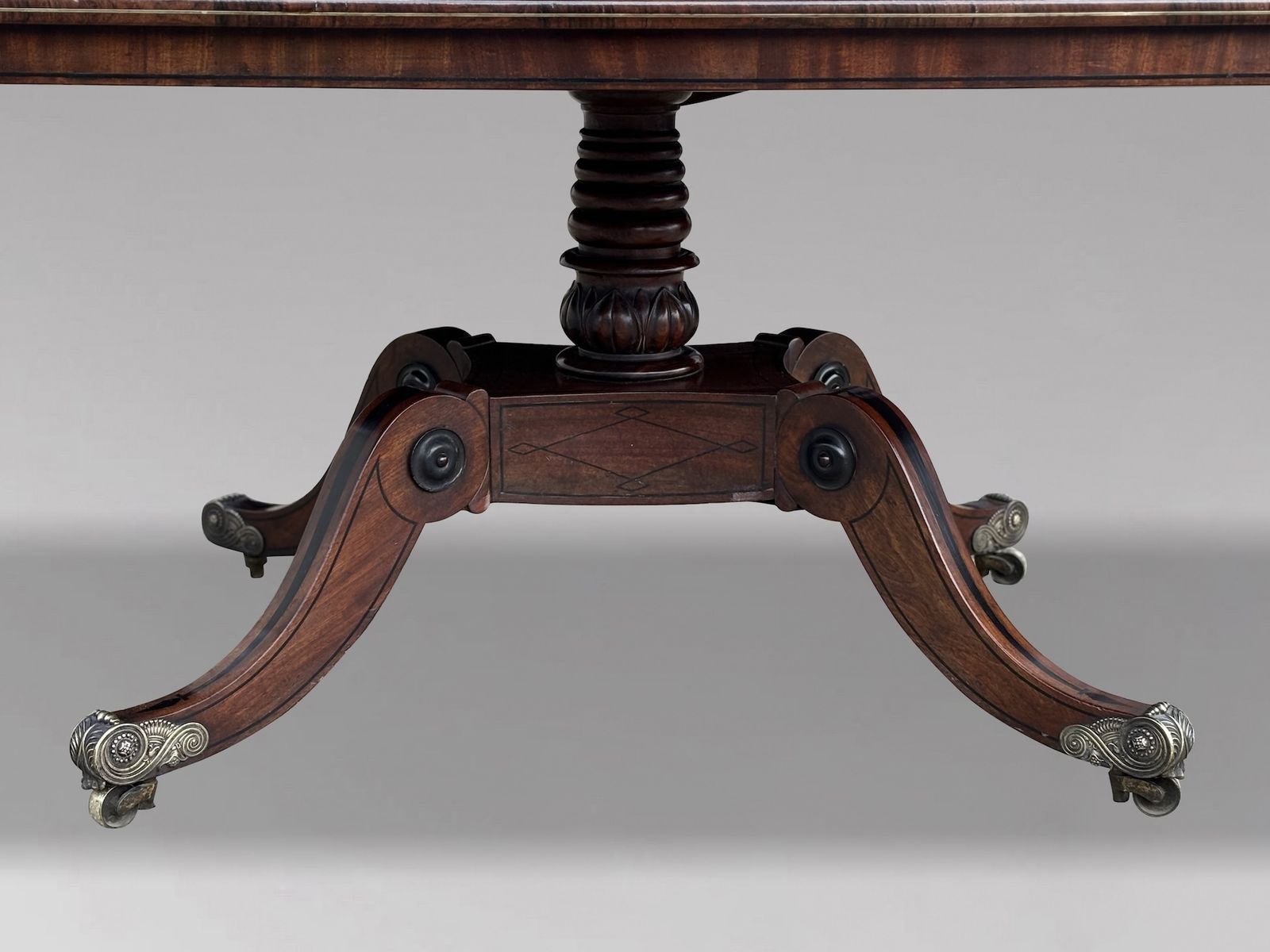 18th Century George III Period Mahogany Brass & Ebony Inlay Centre Table photo buy