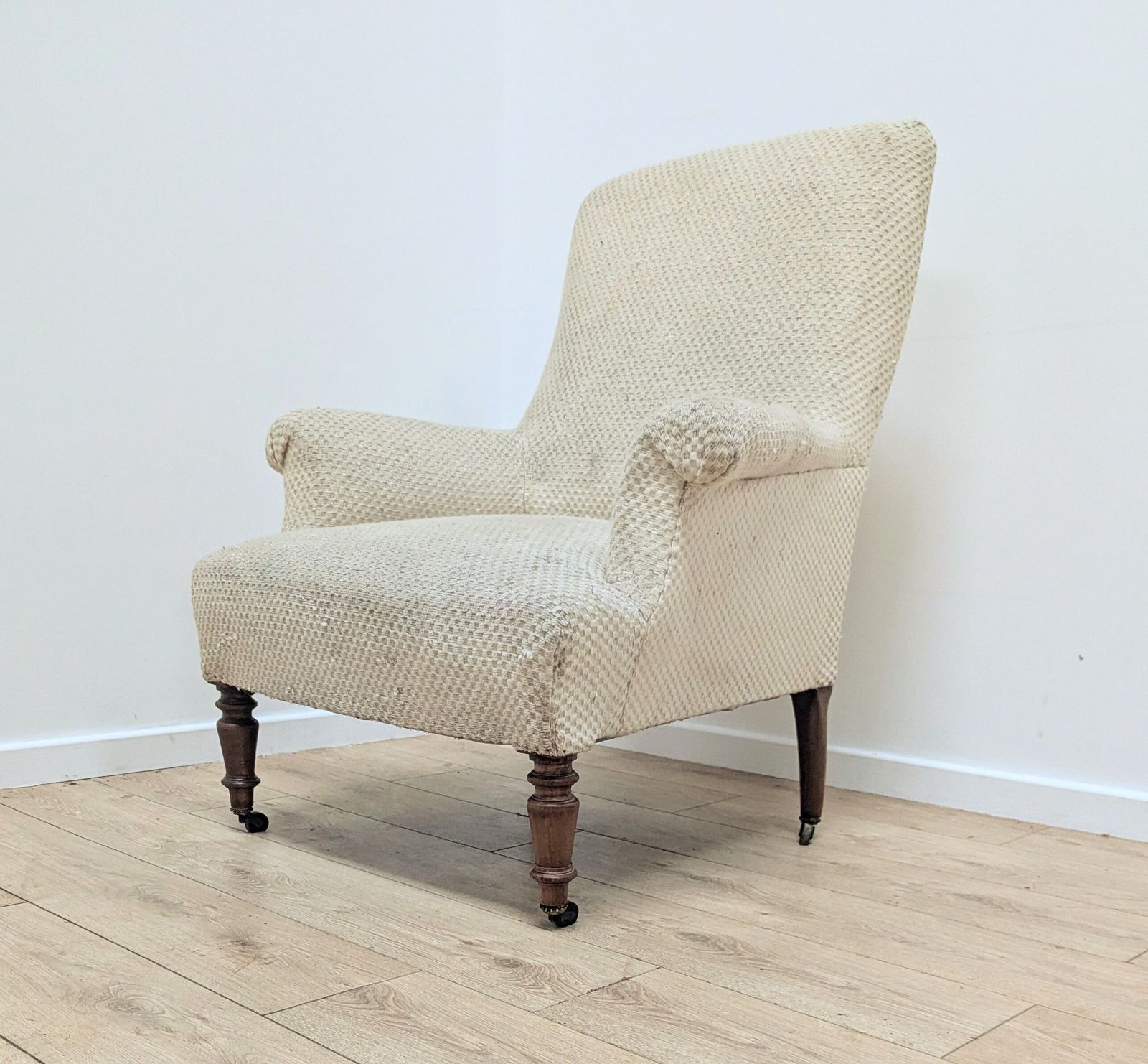 Early 20th Century Victorian Library Chair On Casters  Delivery Available 0290