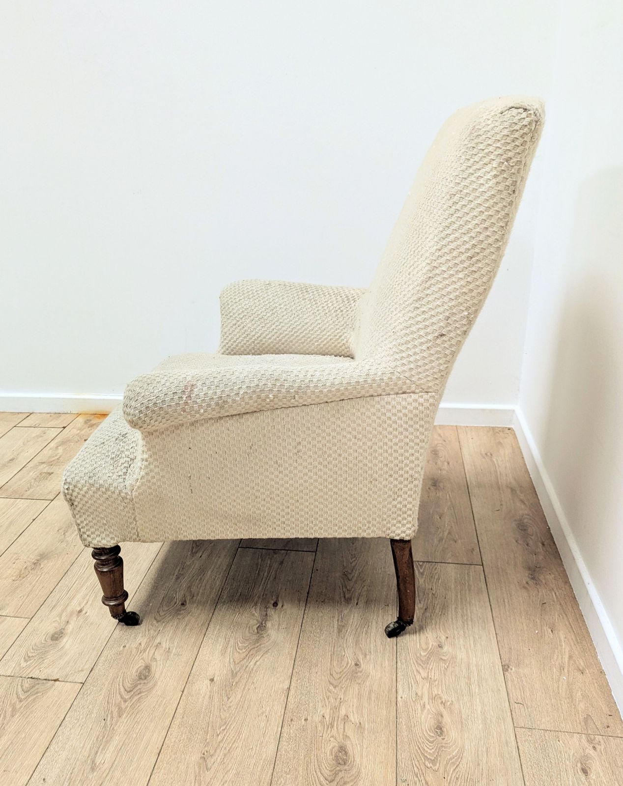 Furniture Early 20th Century Victorian Library Chair On Casters  Delivery Available 0290 photo