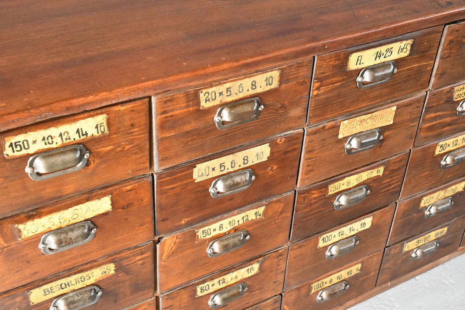 Ironmongers Shop Counter Drawers Circa 1910s photo for sale
