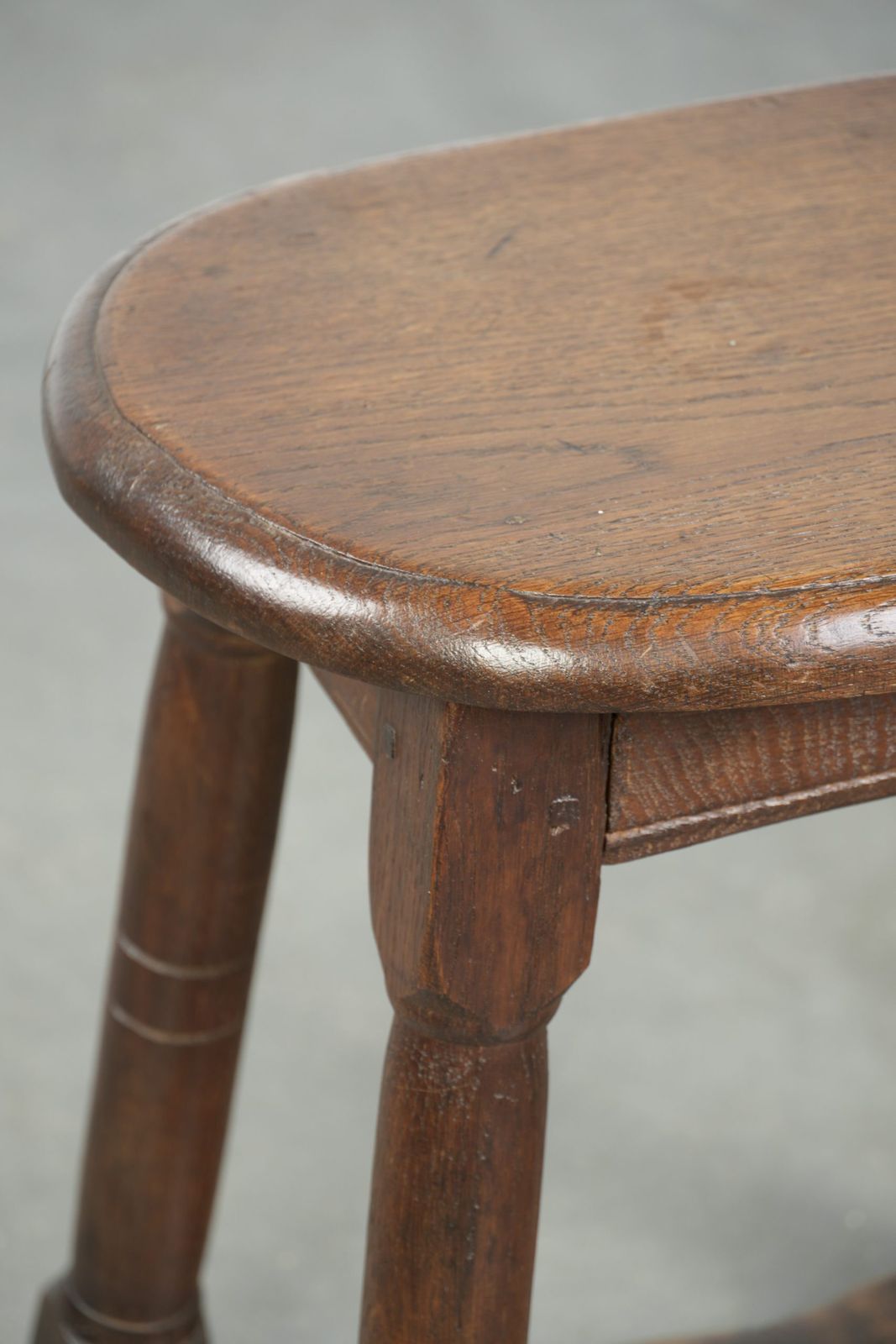 Exceptional Dutch Antique Oak Joint Stool From The Early 19th Century With A Charming Design photo 363.0