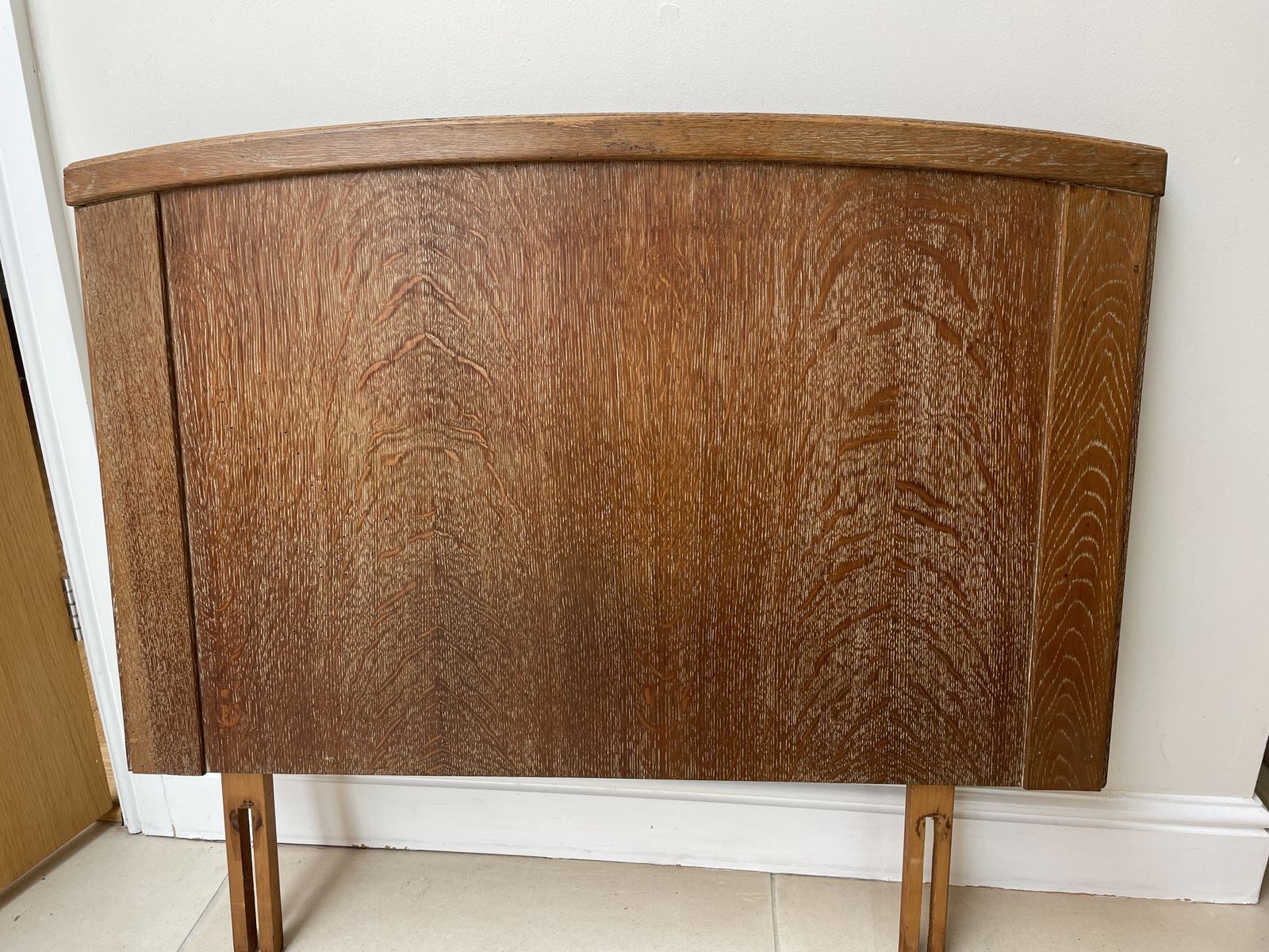`1950s Limed Oak Chest Of Drawers Including Matching Wardrobe And 2x Headboards photo 135.0