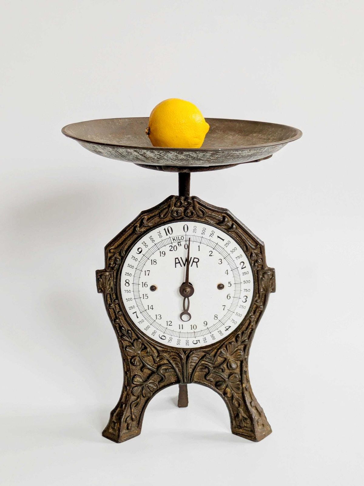 Vintage Awr Cast Iron Kitchen Scale Art Nouveau German Decorative Scale, Country Decor photo Home Decor