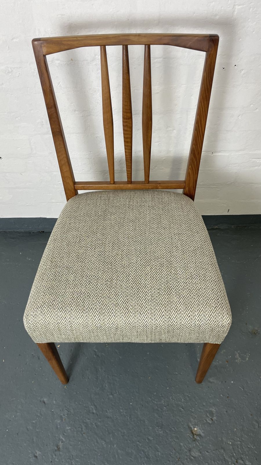 Set Of 4 Gordon Russell Mid Century Dining Chairs | 2 Carvers & 2 Side Chairs | Professionally Reupholstered | Heals Era photo vinterior