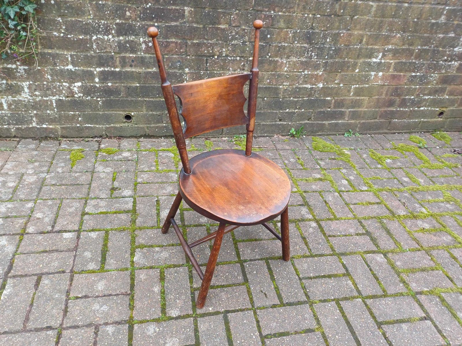 Antique Mahogany Childs Chair Arts And Crafts Occasional Chair Rustic Folk Furniture Early 20th Century.