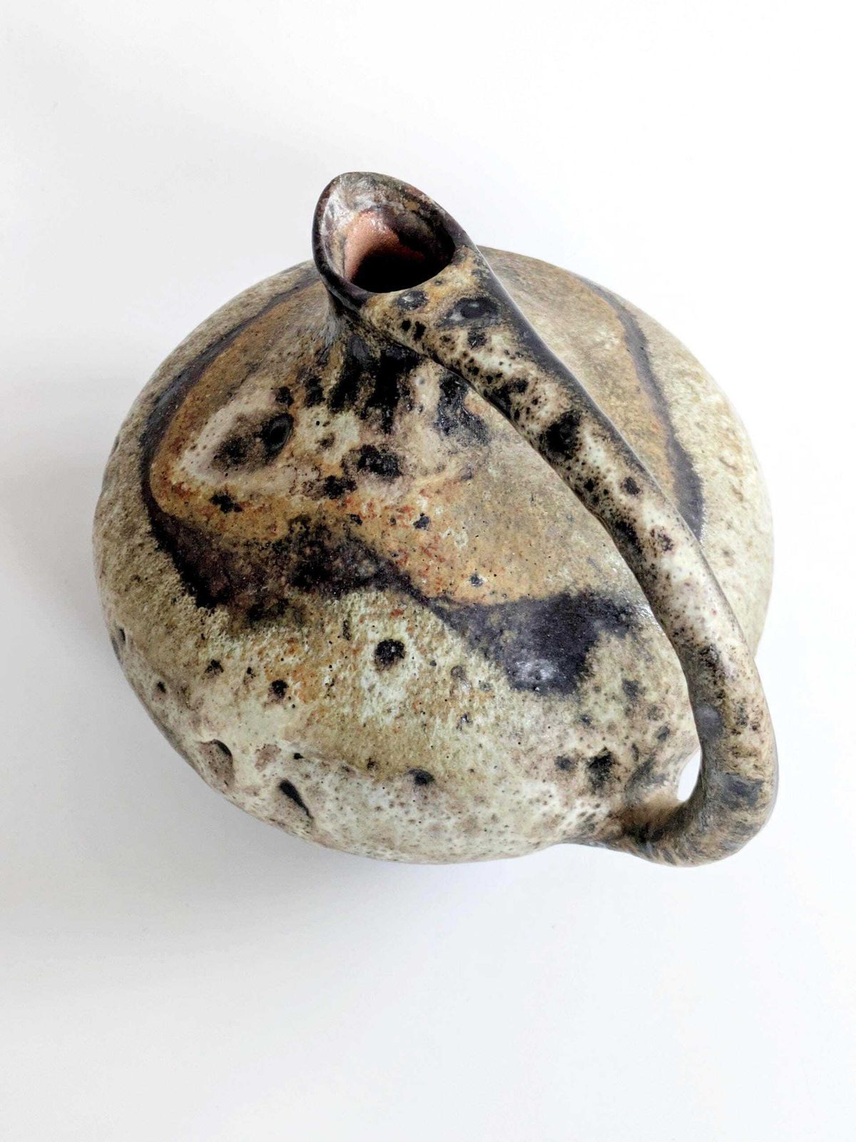 Ruscha Keramik 313 Vase Fat Lava, 1960s German Pottery, Kurt Tschörner Design photo vintage