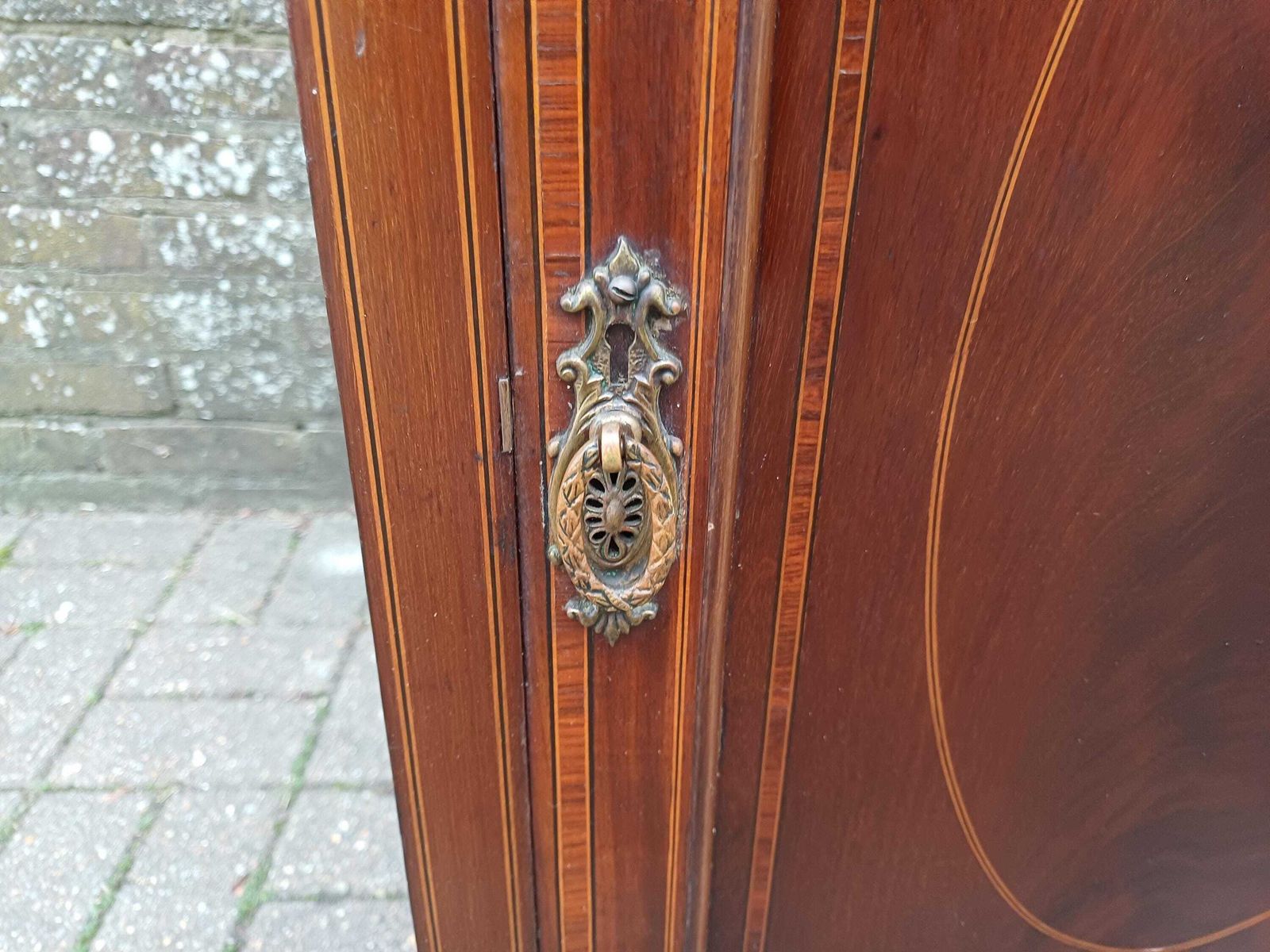 photo for sale High Quality Antique Edwardian Inlaid Mahogany Bedside Or Side Cabinet Cupboard Inlaid.