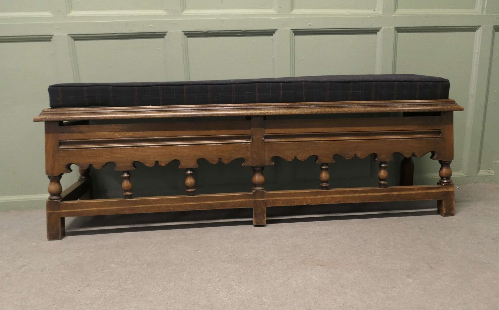Hall Bench Boot Store Or Tweed Window Seat A Handsome Country Piece