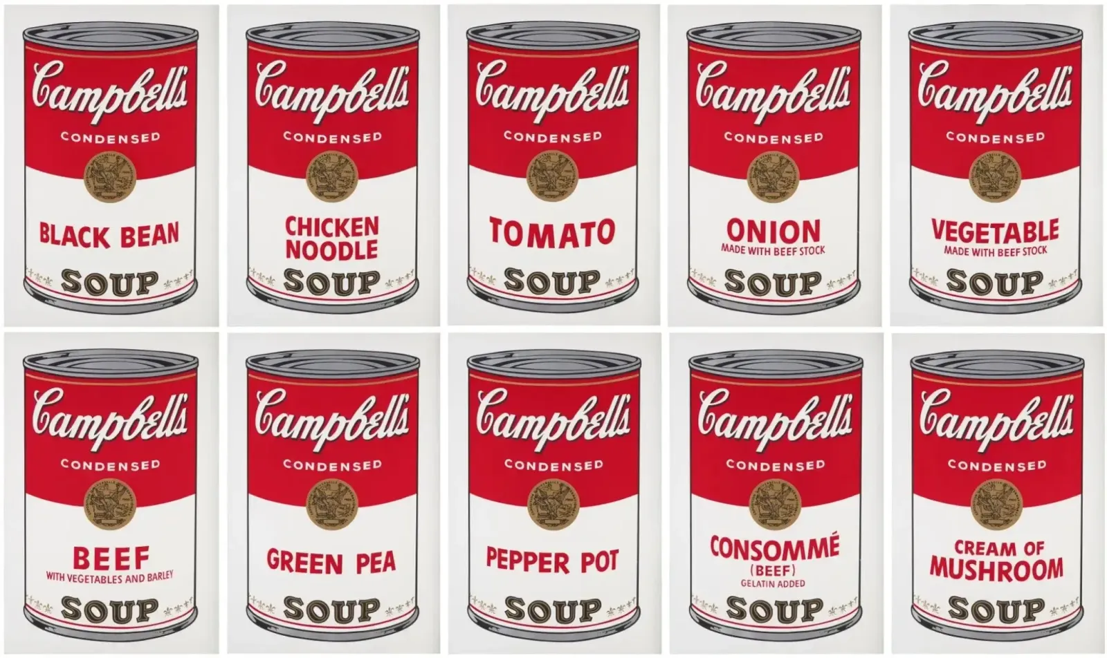 Sunday B. Morning (Andy Warhol), Campbells Soup (Portfolio Of 10)