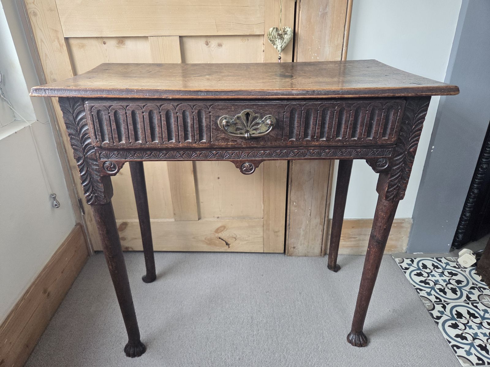 Georgian Oak Side Table, 18th Century And Earlier photo furniture