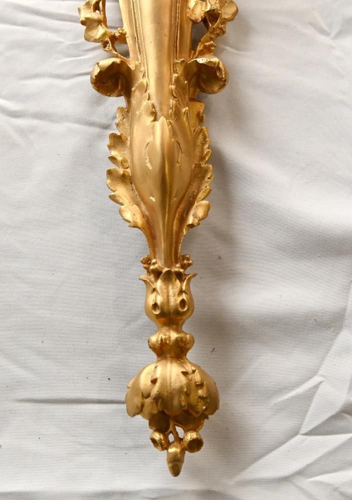 Pair French Gilt Bronze Cherub Wall Lights Louis XVI Revival photo buy