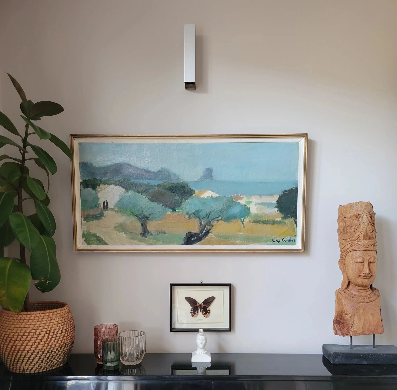 Olive Grove Horizon  Large Original Mid Century Landscape photo Art