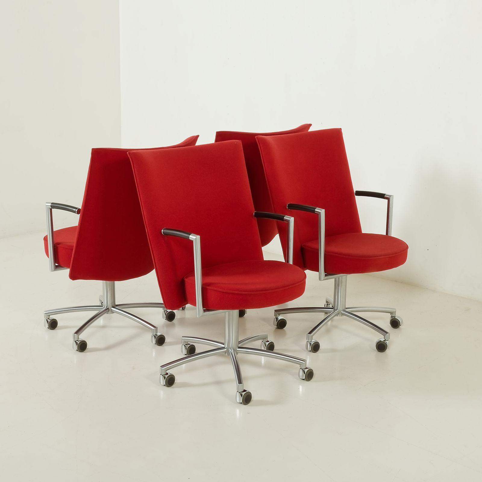 Erik Jørgensen “Partner” Chair By J. Foersom & P. Hiort Lorenzen, Set Of 4, Denmark, 1970s photo vinterior