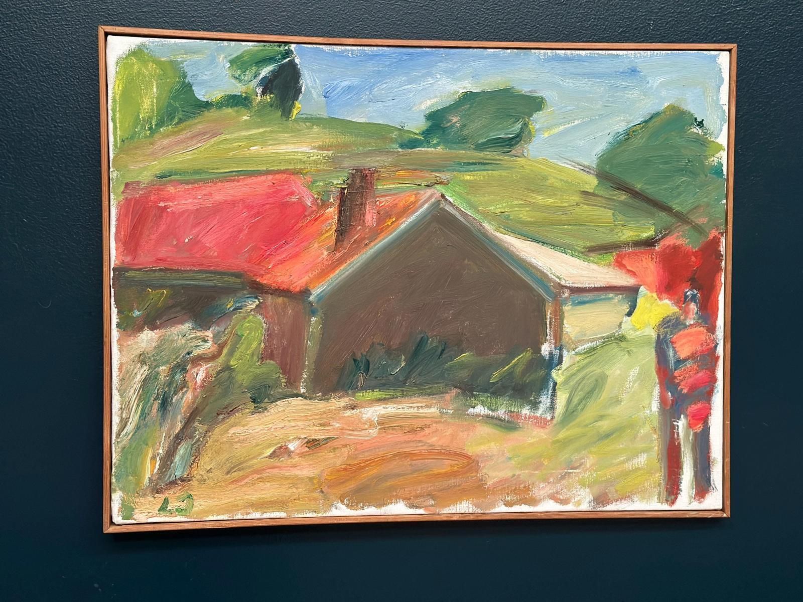 Original Oil On Canvas – “Strandhus äleklinta” By Lennart Johansson – Dated 1983 – Vintage & Framed – 60 × 49.5 Cm (23.6" × 19.5") photo 415.0