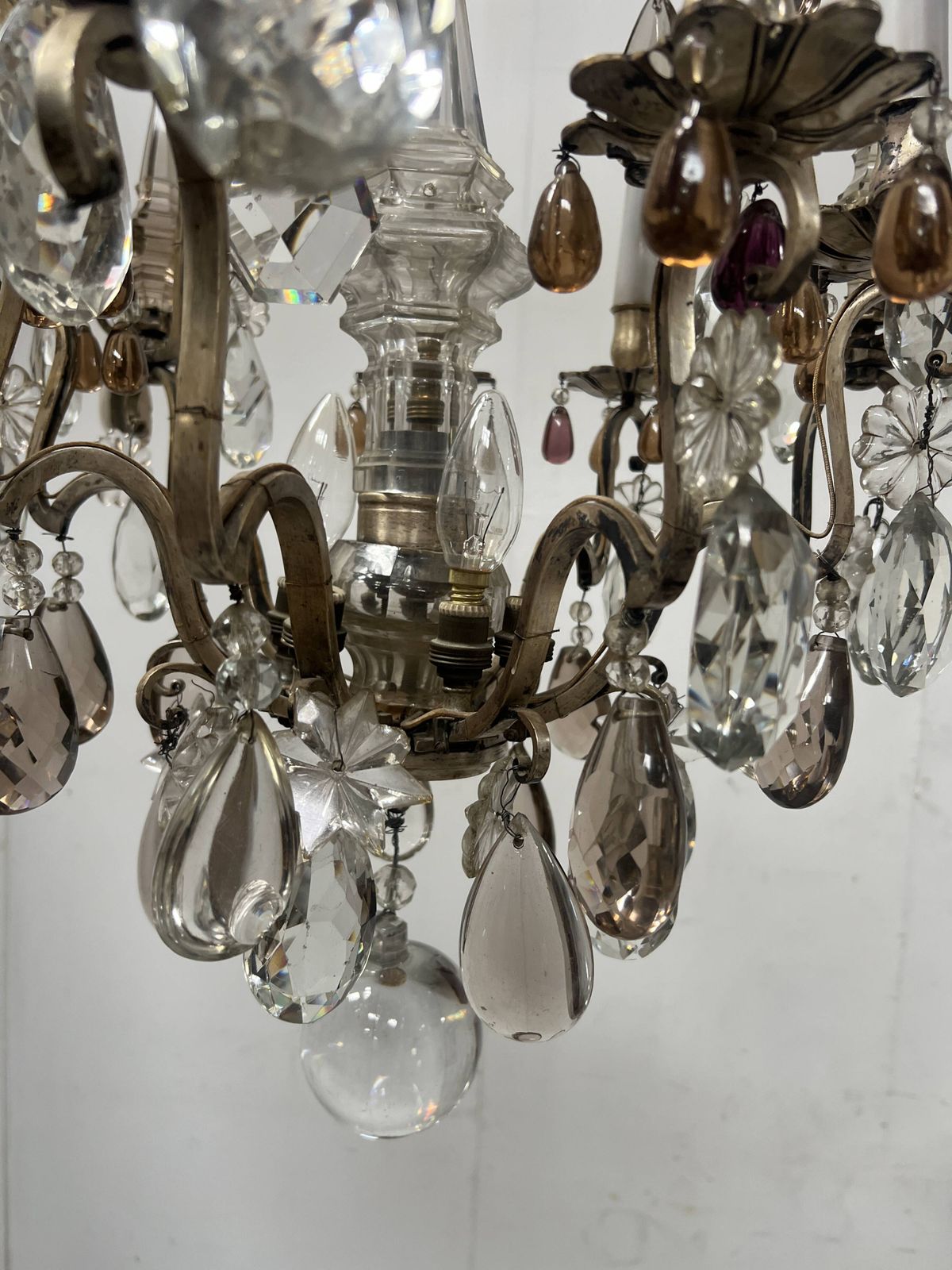 Lustrous Cage Chandelier In Louis XV Style From The Late 19th Century. photo Lighting