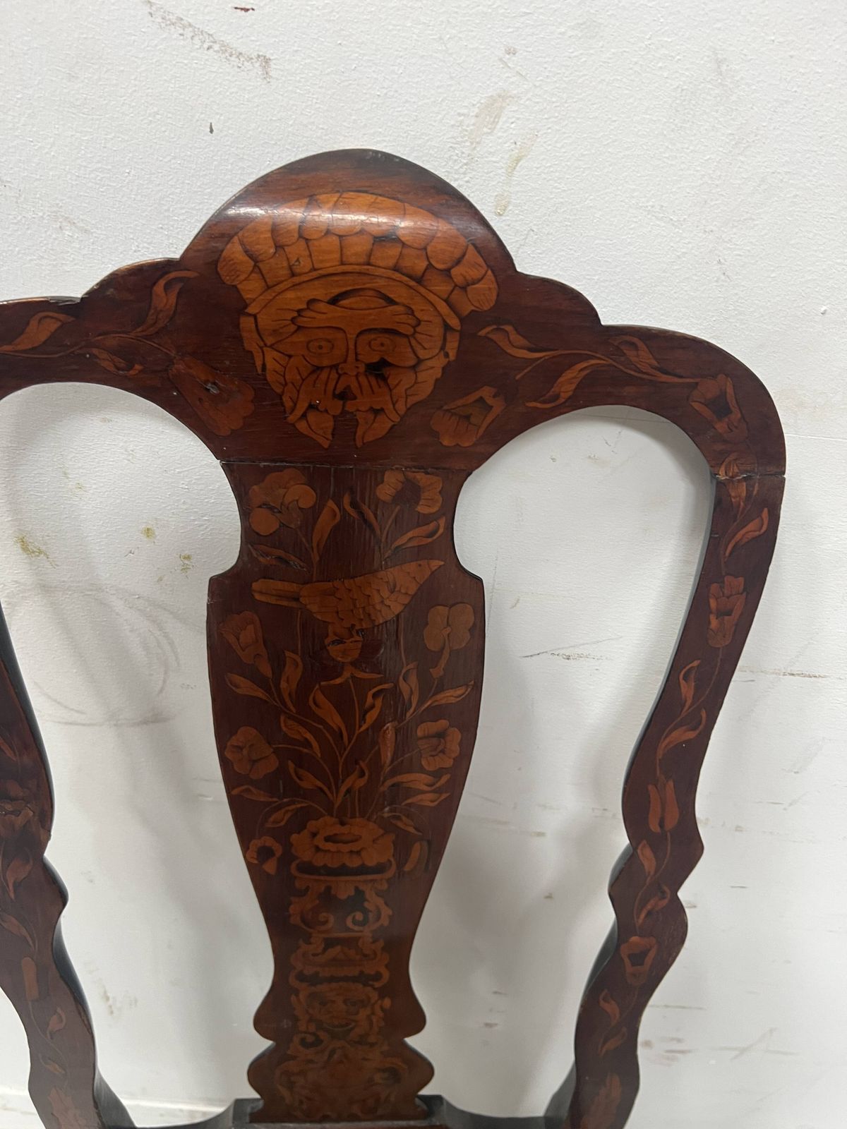 Furniture Set Of Eight Dutch Marquetry Chairs From The 19th Century. photo