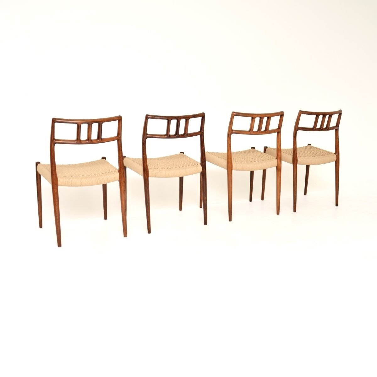 4225.0 Set Of Four Danish Vintage Rosewood Model 79 Chairs By Niels Moller photo