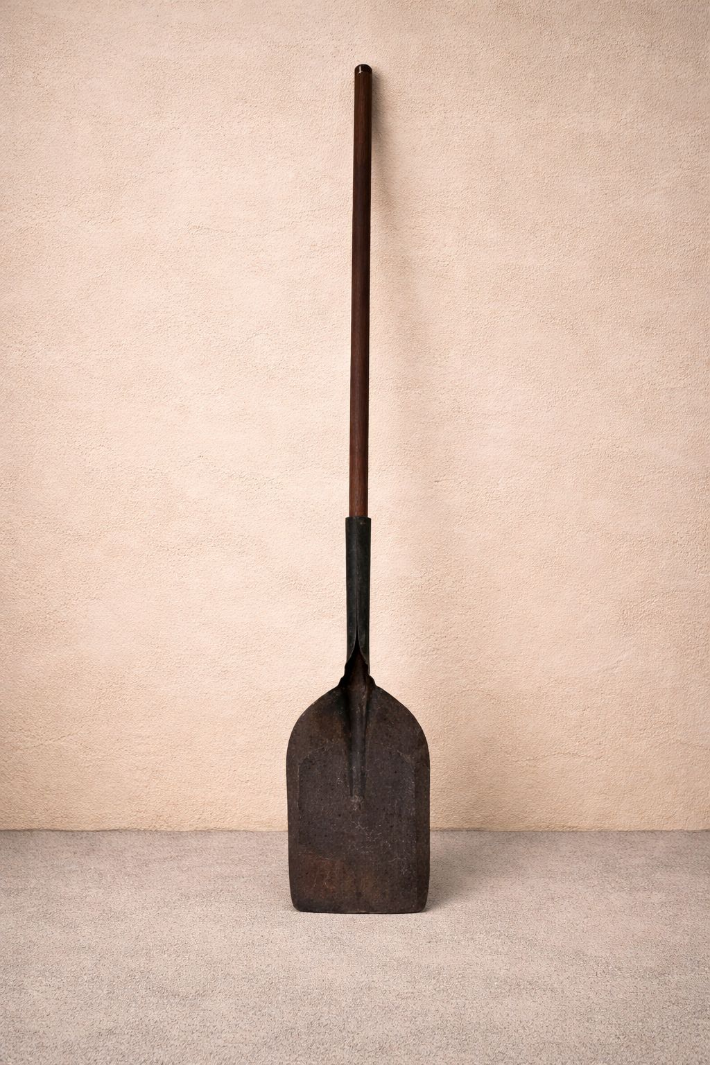 19th Century Hand Forged Iron Coal Shovel – Sculptural Primitive With Later Hand photo vintage