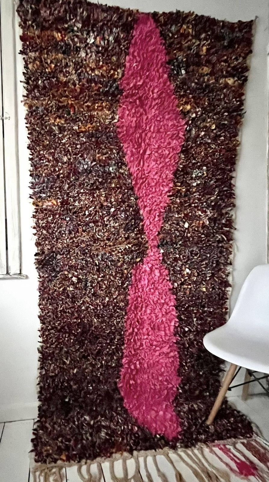 Vintage Moroccan Boucherouite Rug 142 X 238 Cm Berber Carpet