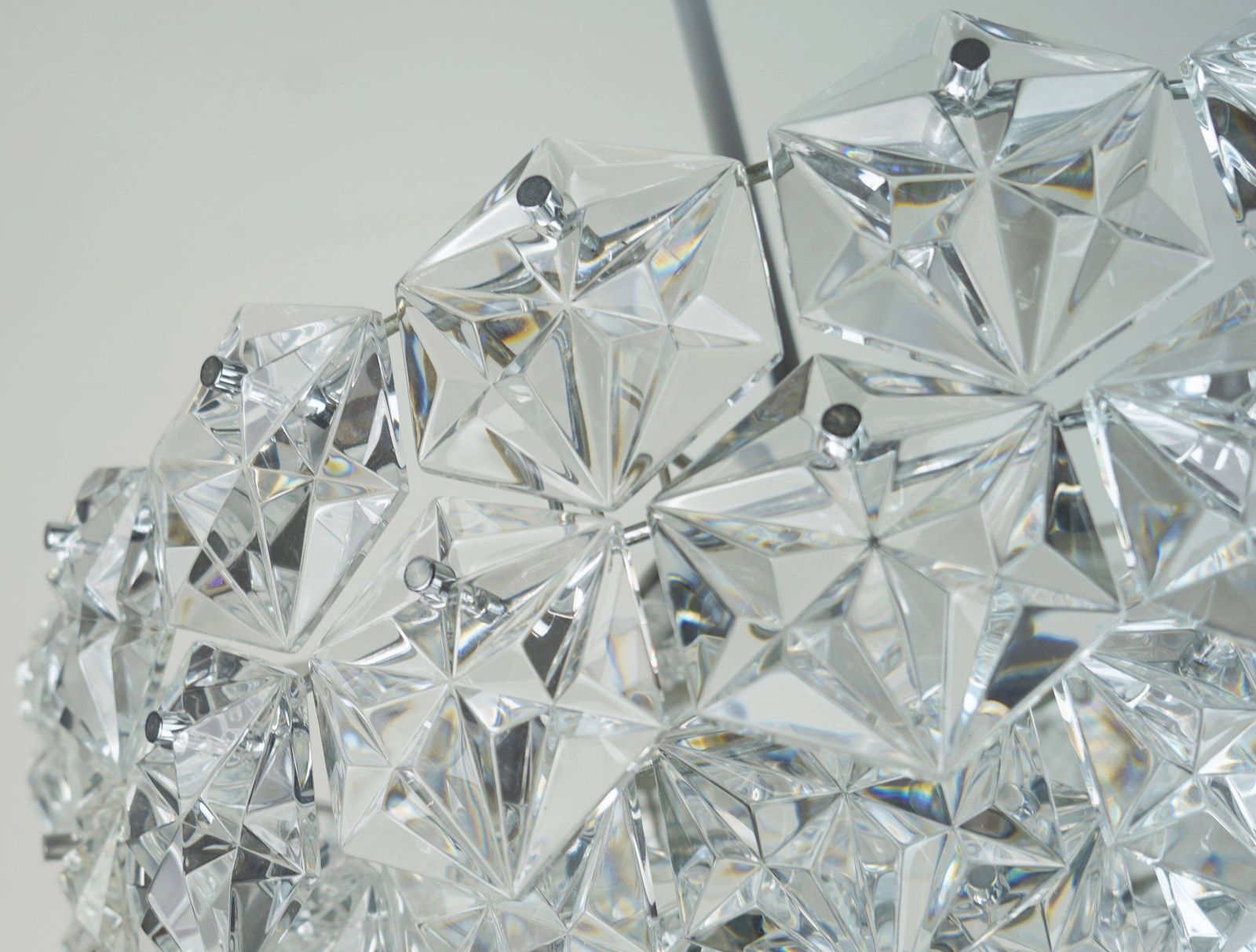 Kinkeldey Chandelier In Glass And Chrome With 66 Prisms, 1960s photo furniture