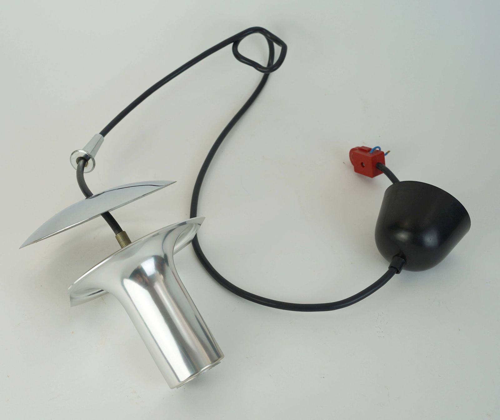 photo buy 'Wave' Pendant Light In Clear Glass And Chrome By Peill & Putzler, Mid Century, 1960s