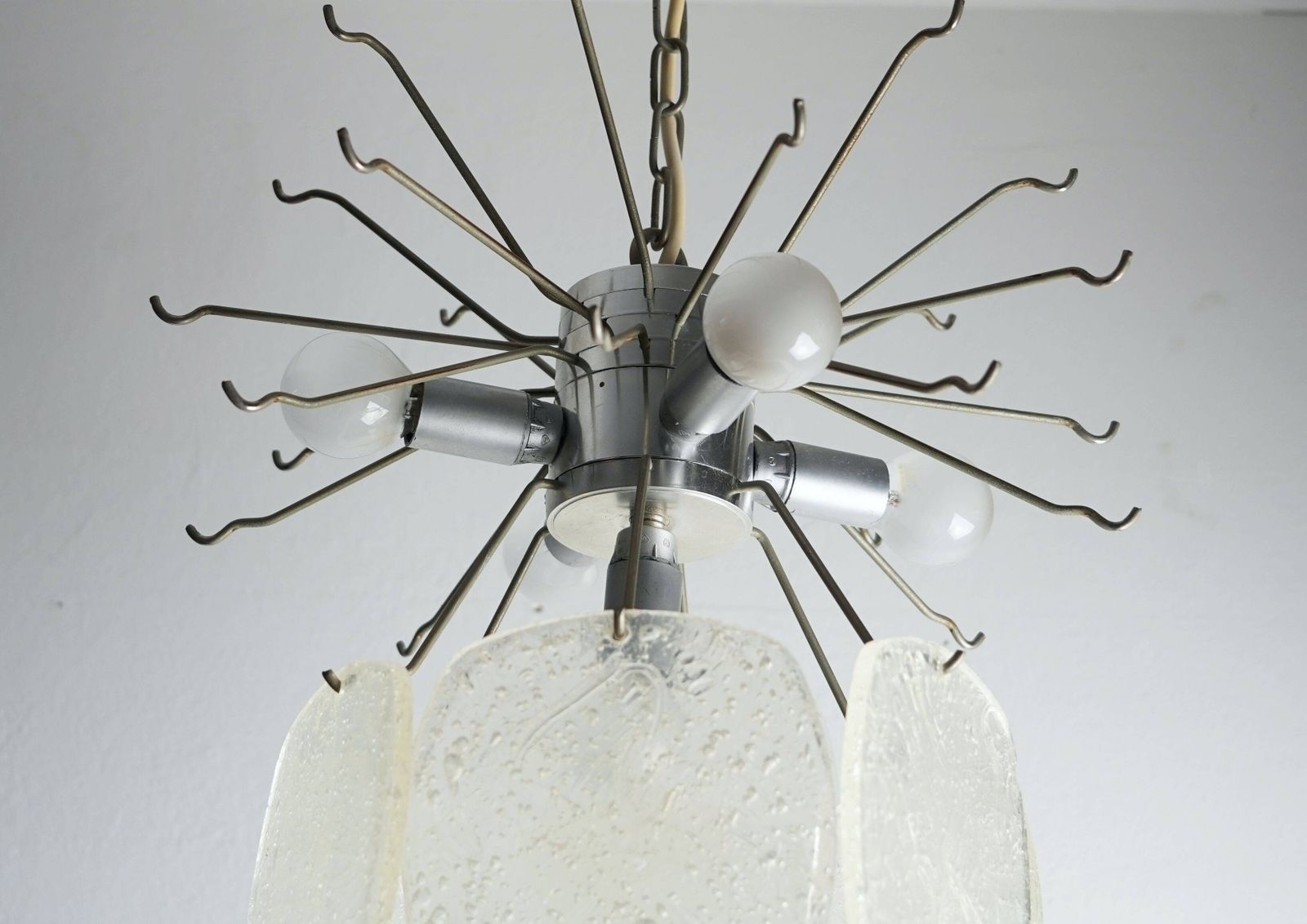 506.0 1960s/70s Pendant Light With 30 Acrylic Discs Resembling Frosted Glass photo