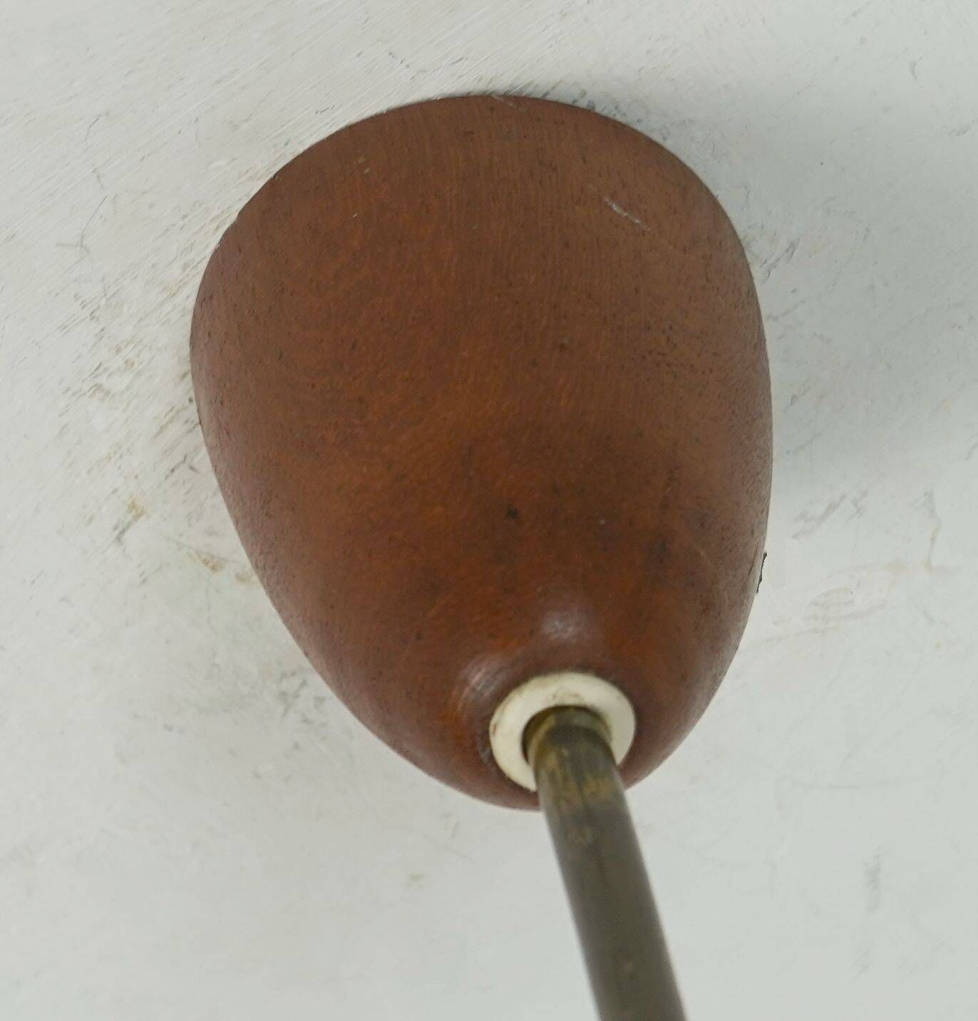 photo furniture 1960s Mid Century Sputnik 8 Light Chandelier Teak Brass Glass Ceiling Light