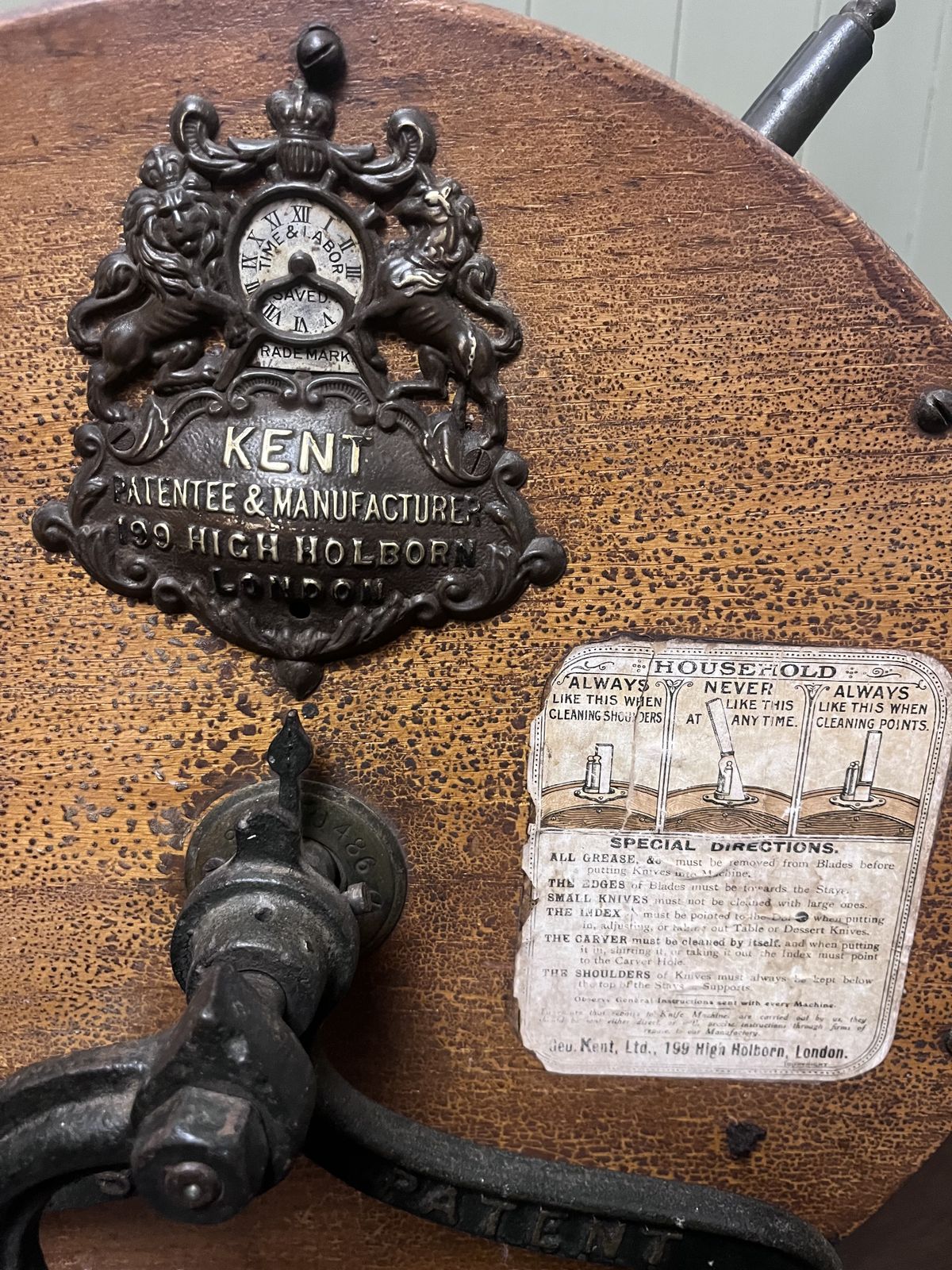 Antique Isle Of Wight Retailer Knife Polisher And Sharpener photo for sale