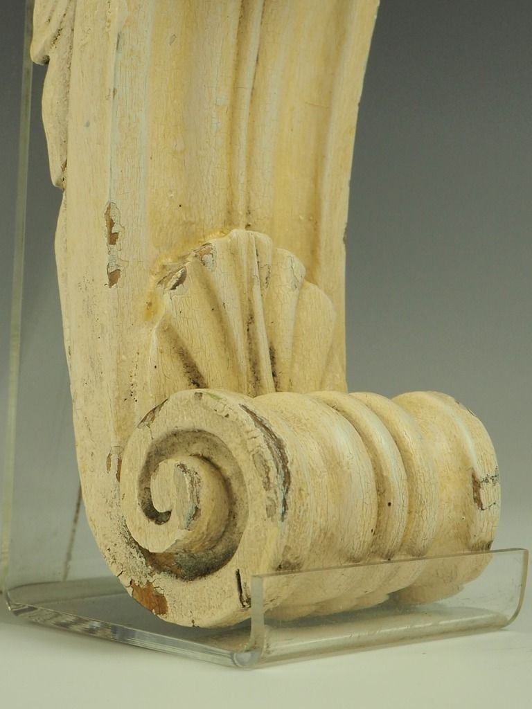 photo for sale 18th Antique Architectural Wood Hand Carved Corbel Salvaged French Chateau