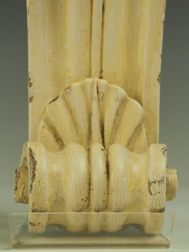Art 18th Antique Architectural Wood Hand Carved Corbel Salvaged French Chateau photo