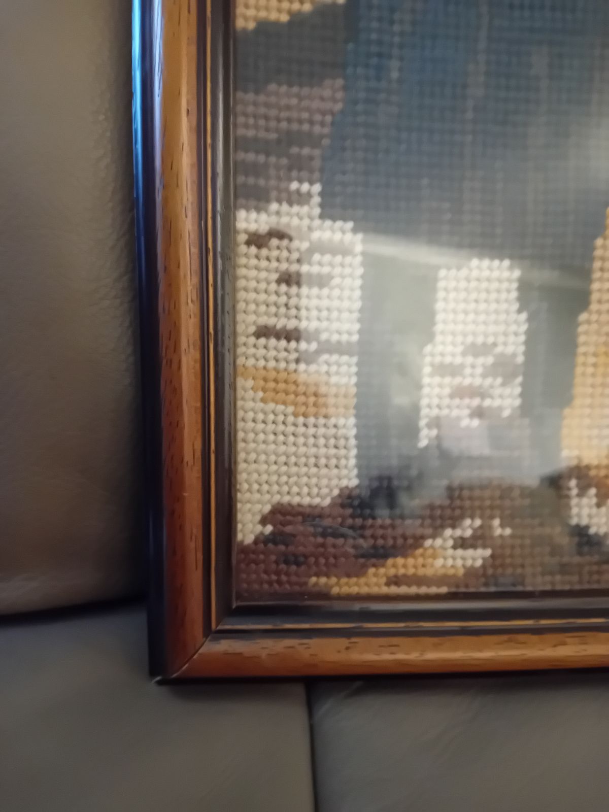 Vintage Framed Cross Stitch photo for sale