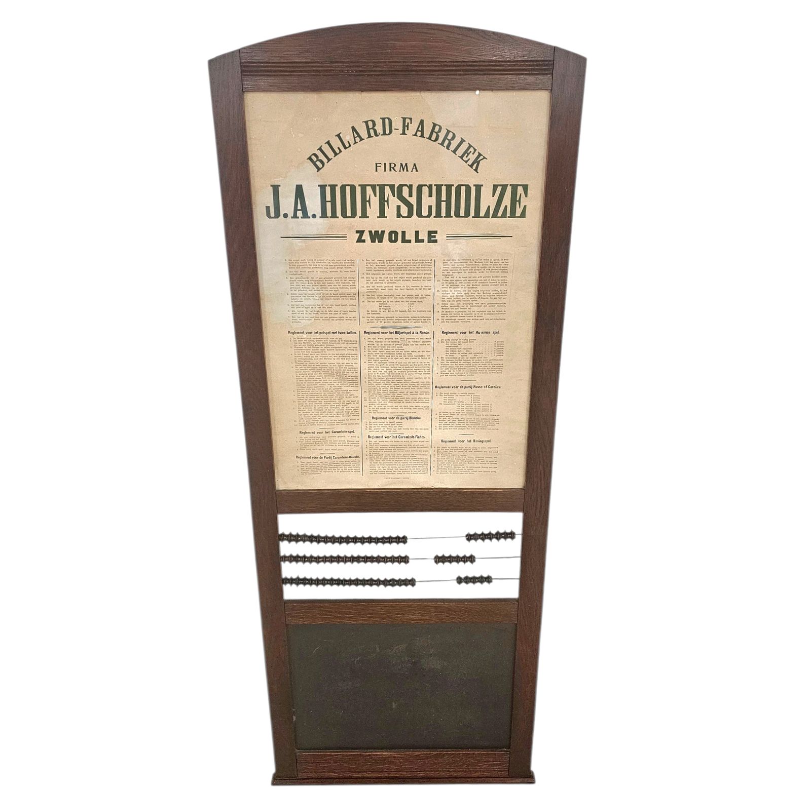 Wall Billiards Scoreboard By J.A. Hoffscholze / Zwolle / Billard Fabriek / 1960s. photo Art