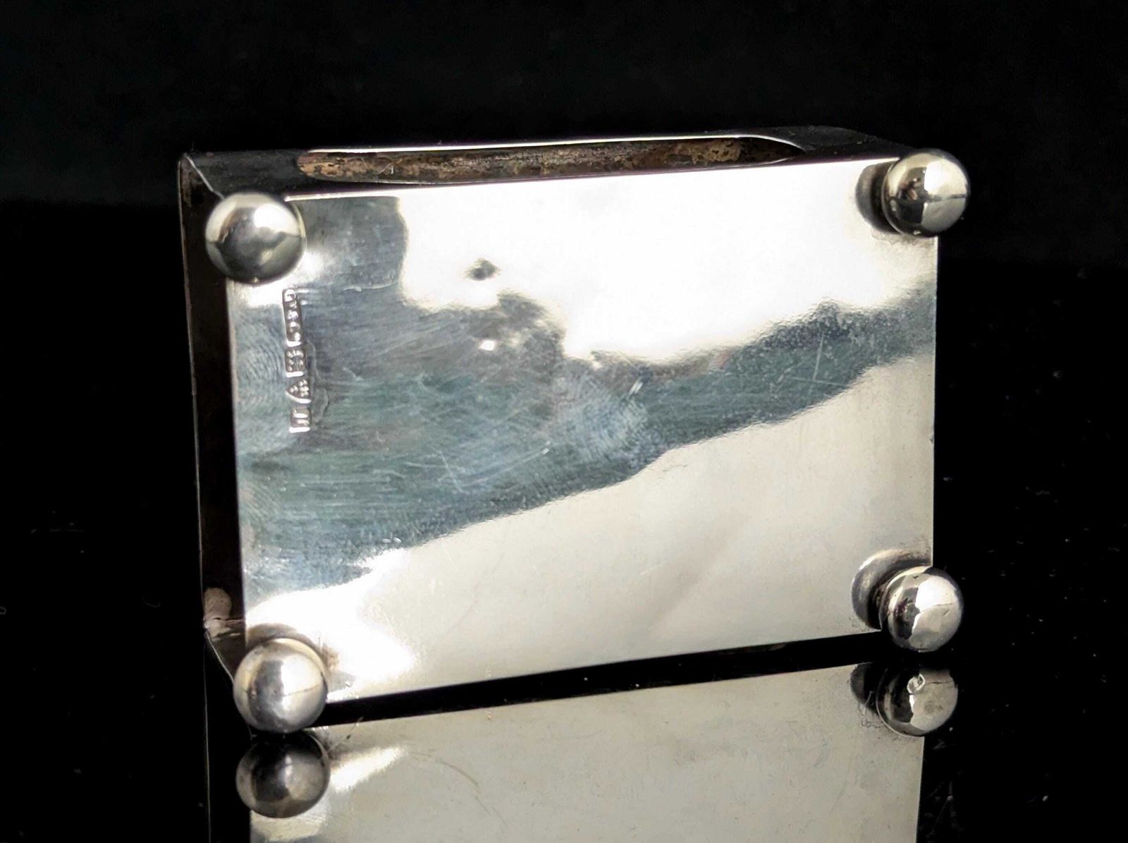 Antique Large Sterling Silver Table Vesta, Matchbook Cover photo 699.0