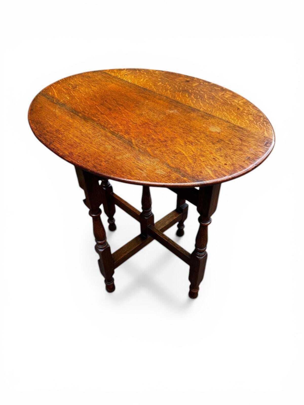 Antique Edwardian Oak Folding Table / Gateleg Style / C1910 photo vinterior