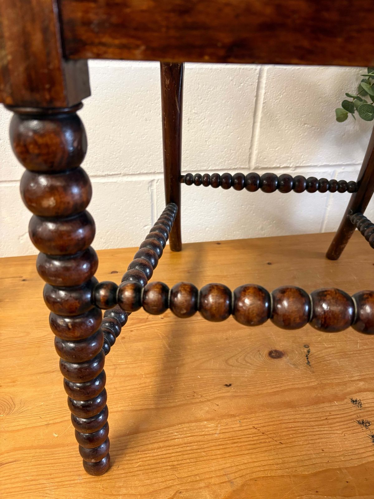 Stunning Victorian Faux Rosewood Bobbin Turned Chair Beautiful Solid Piece photo vinterior