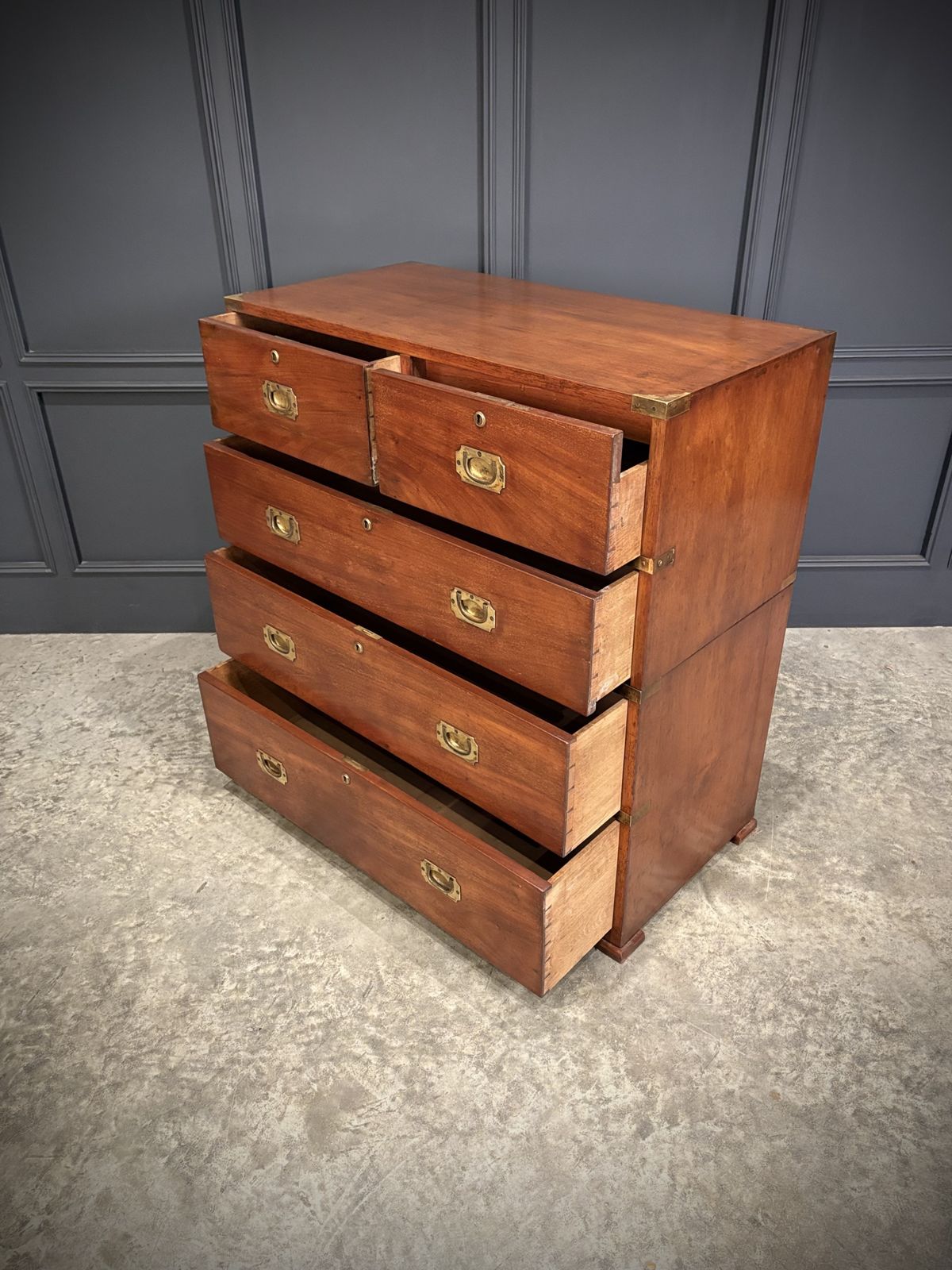 3050.0 Mahogany Military Campaign Chest By Ross & Co. photo