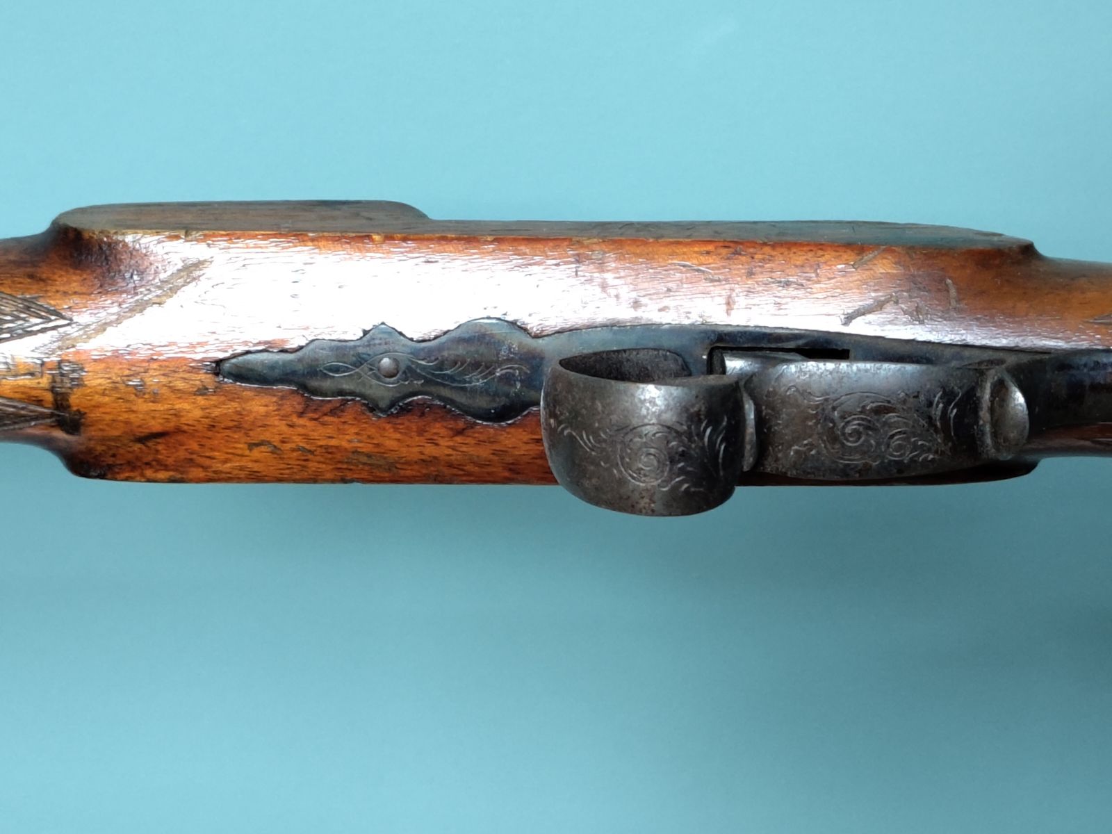 photo for sale Finely Crafted Belgian Decorative Lodge Rifle, Engraved & Carved (C. 1893–1930)