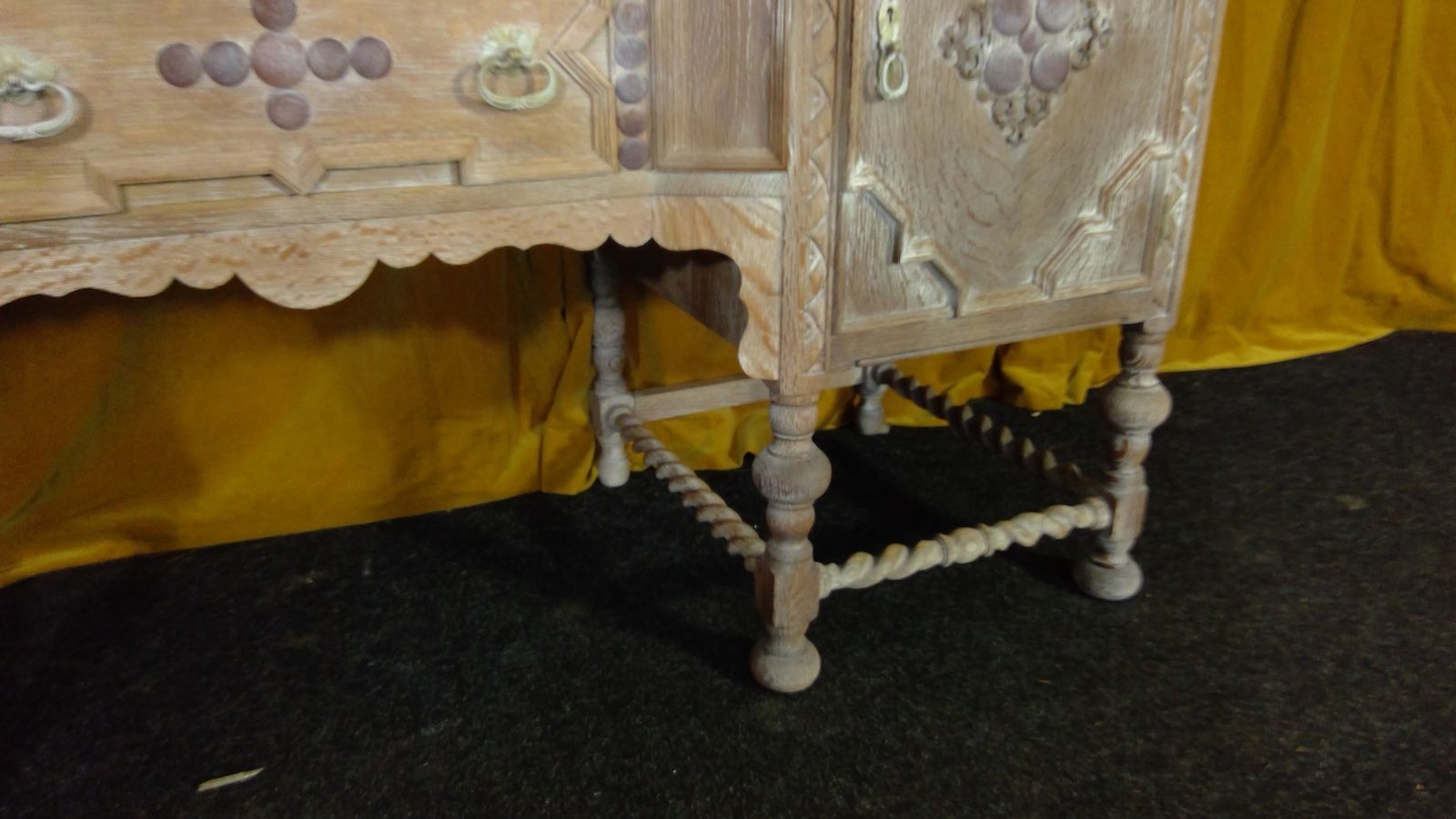 A Large And Impressive Bleached Oak(cerused) Carolian Style Sideboard photo for sale