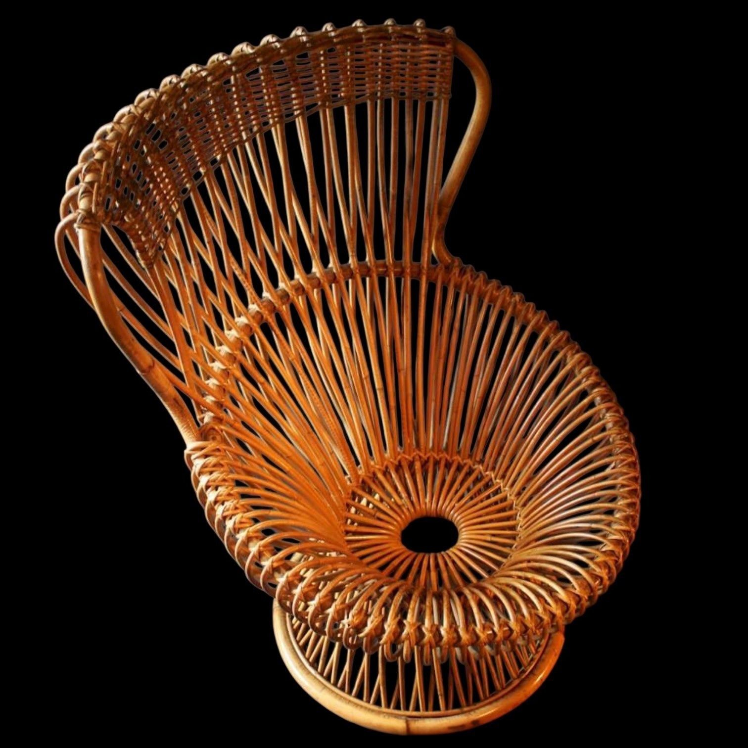 Franco Albini Wicker Armchair photo for sale