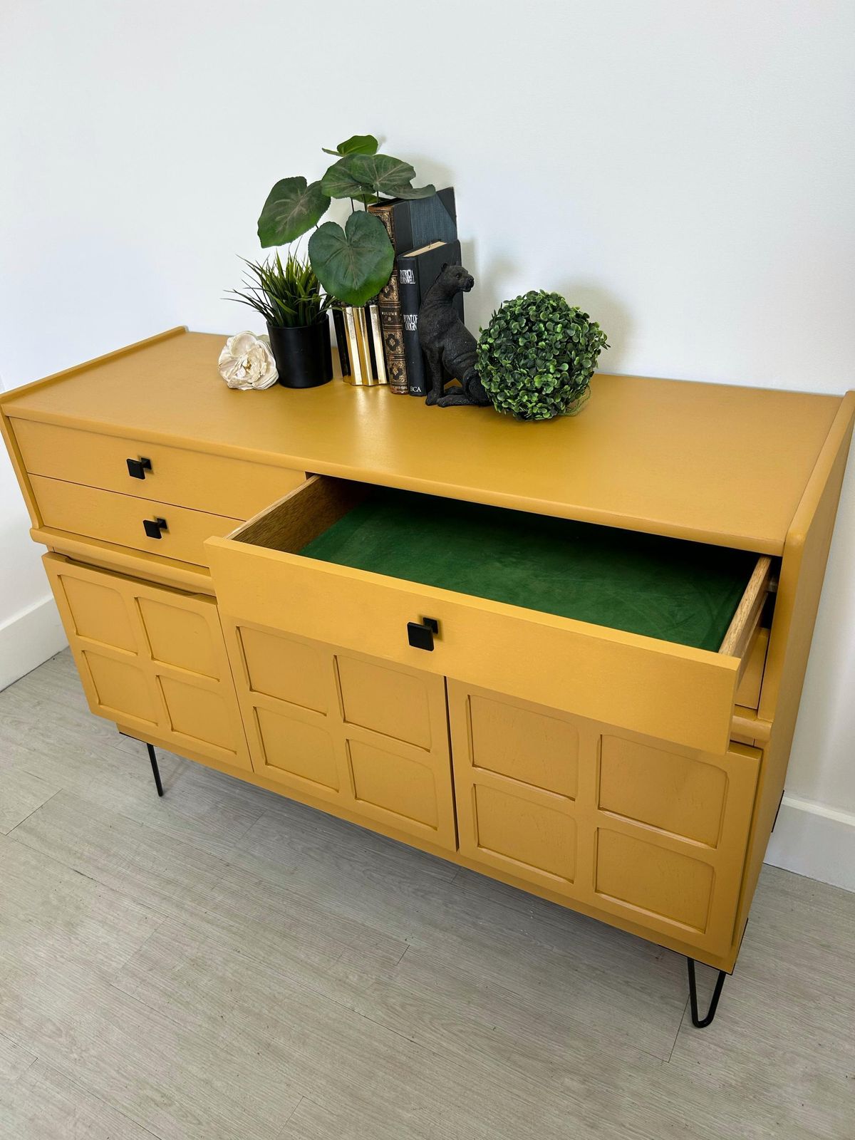 Large Nathan Yellow Mustard Sideboard photo furniture