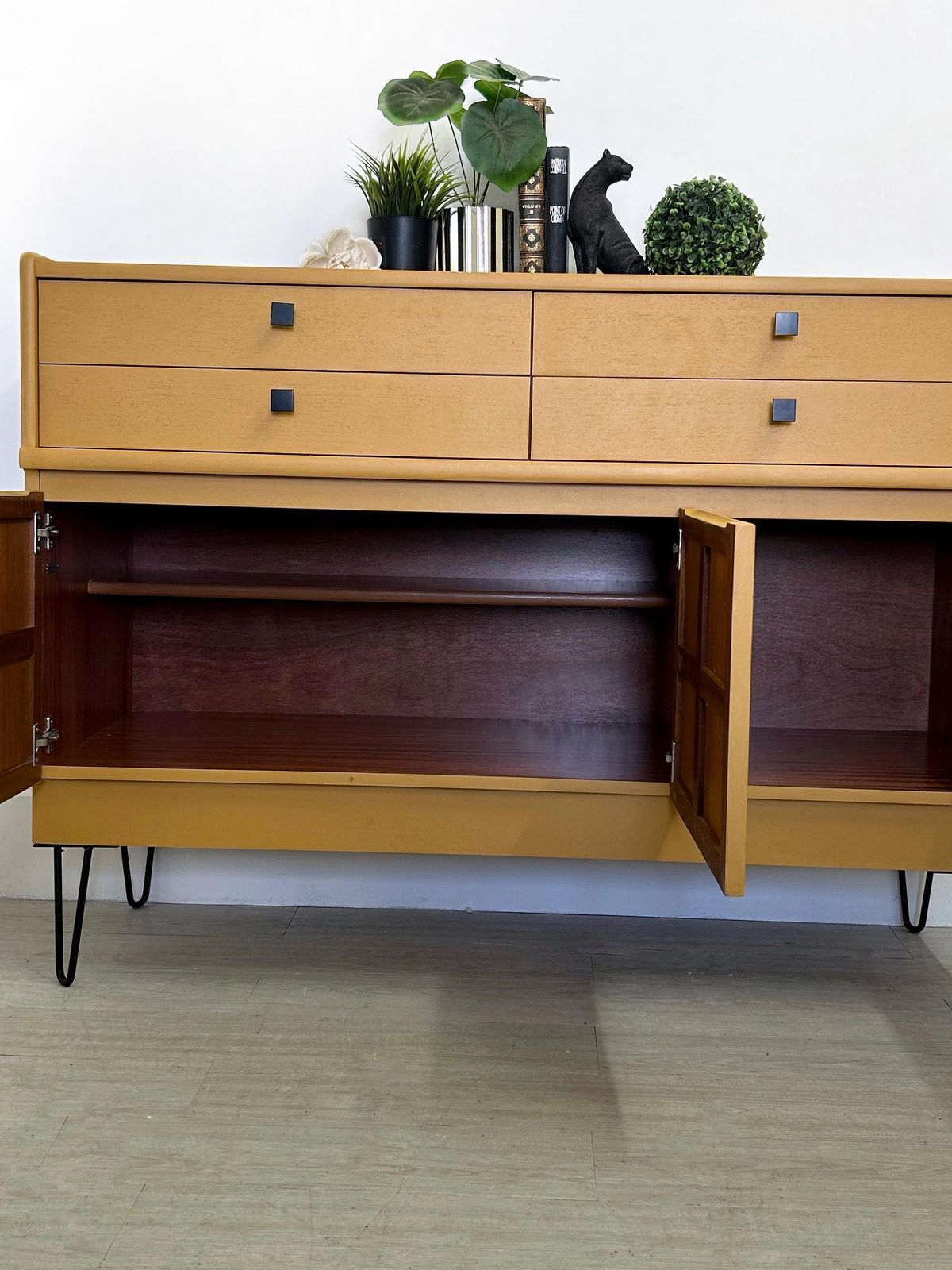 Large Nathan Yellow Mustard Sideboard photo Furniture